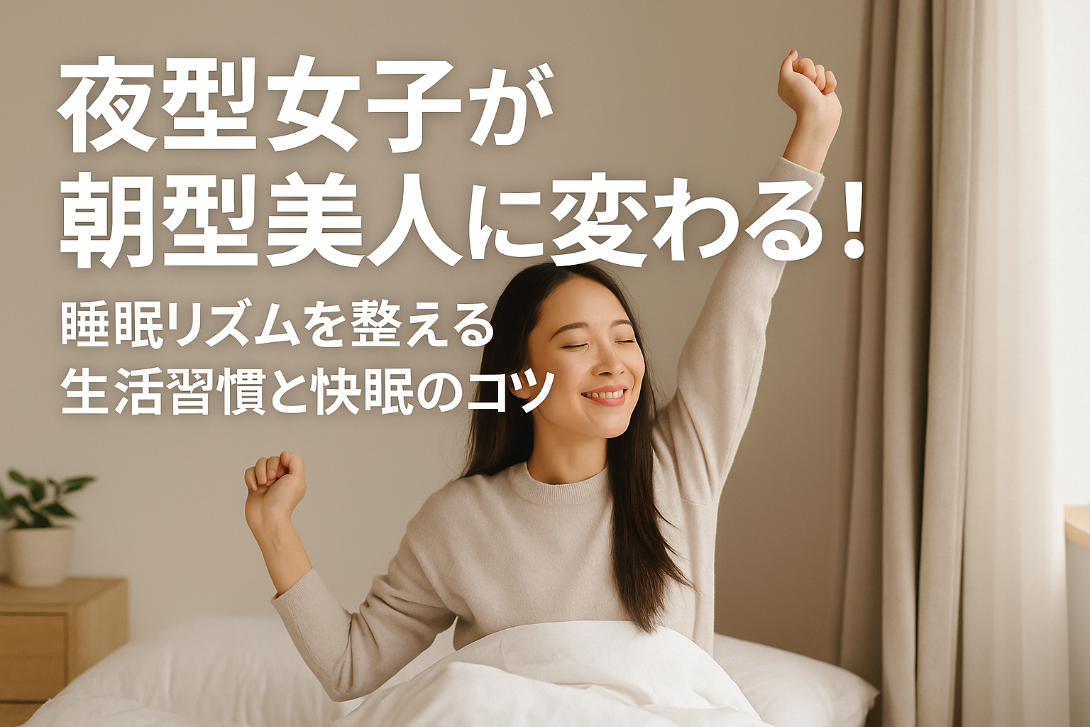 夜型女子が朝型美人に変わる！睡眠リズムを整える生活習慣と快眠のコツ