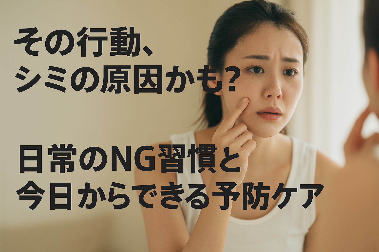その行動、シミの原因かも？日常のNG習慣と今日からできる予防ケア