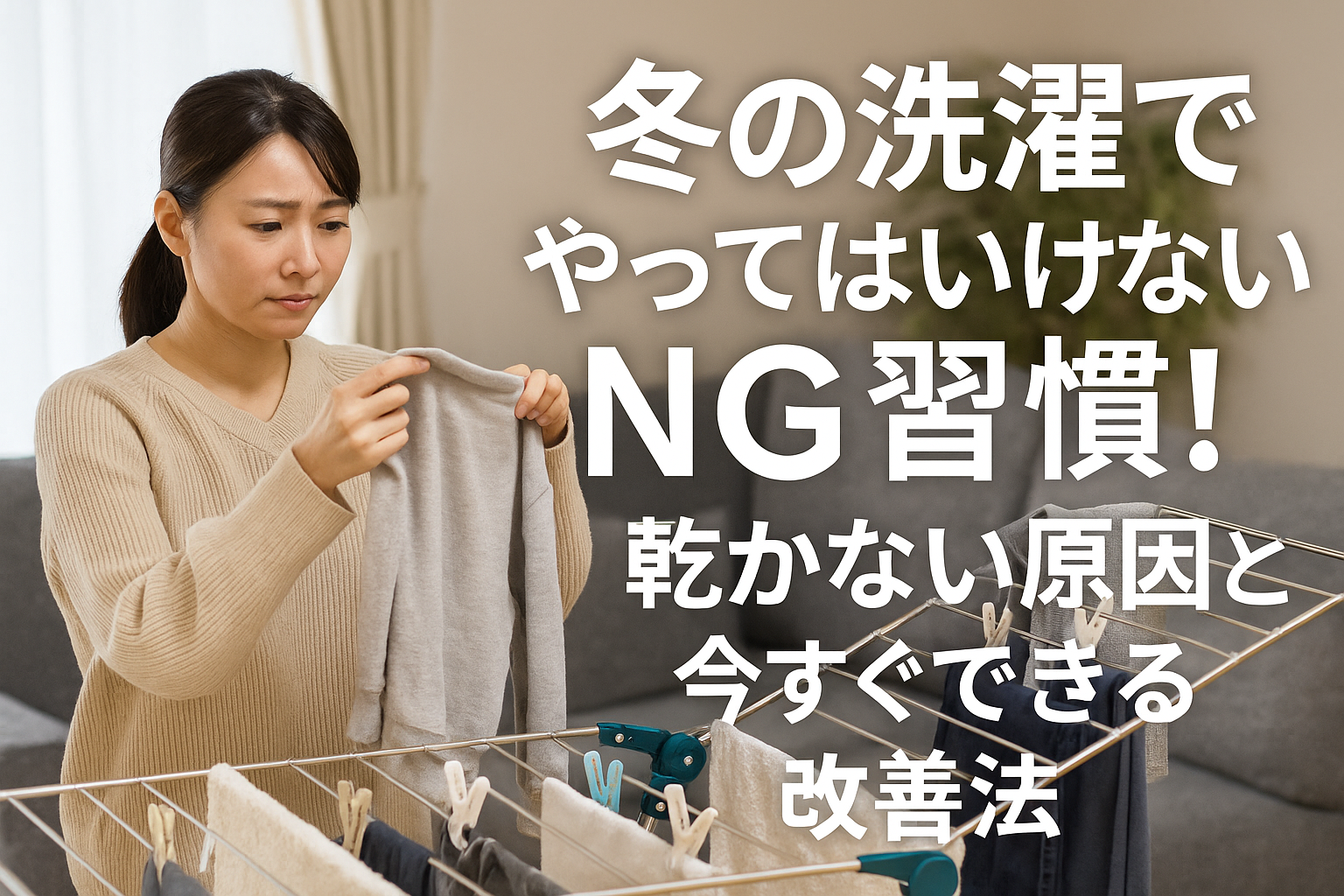 冬の洗濯でやってはいけないNG習慣！乾かない原因と今すぐできる改善法