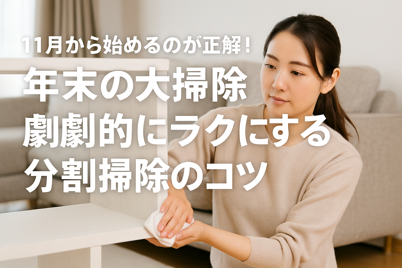 11月から始めるのが正解！年末の大掃除を劇的にラクにする分割掃除のコツ