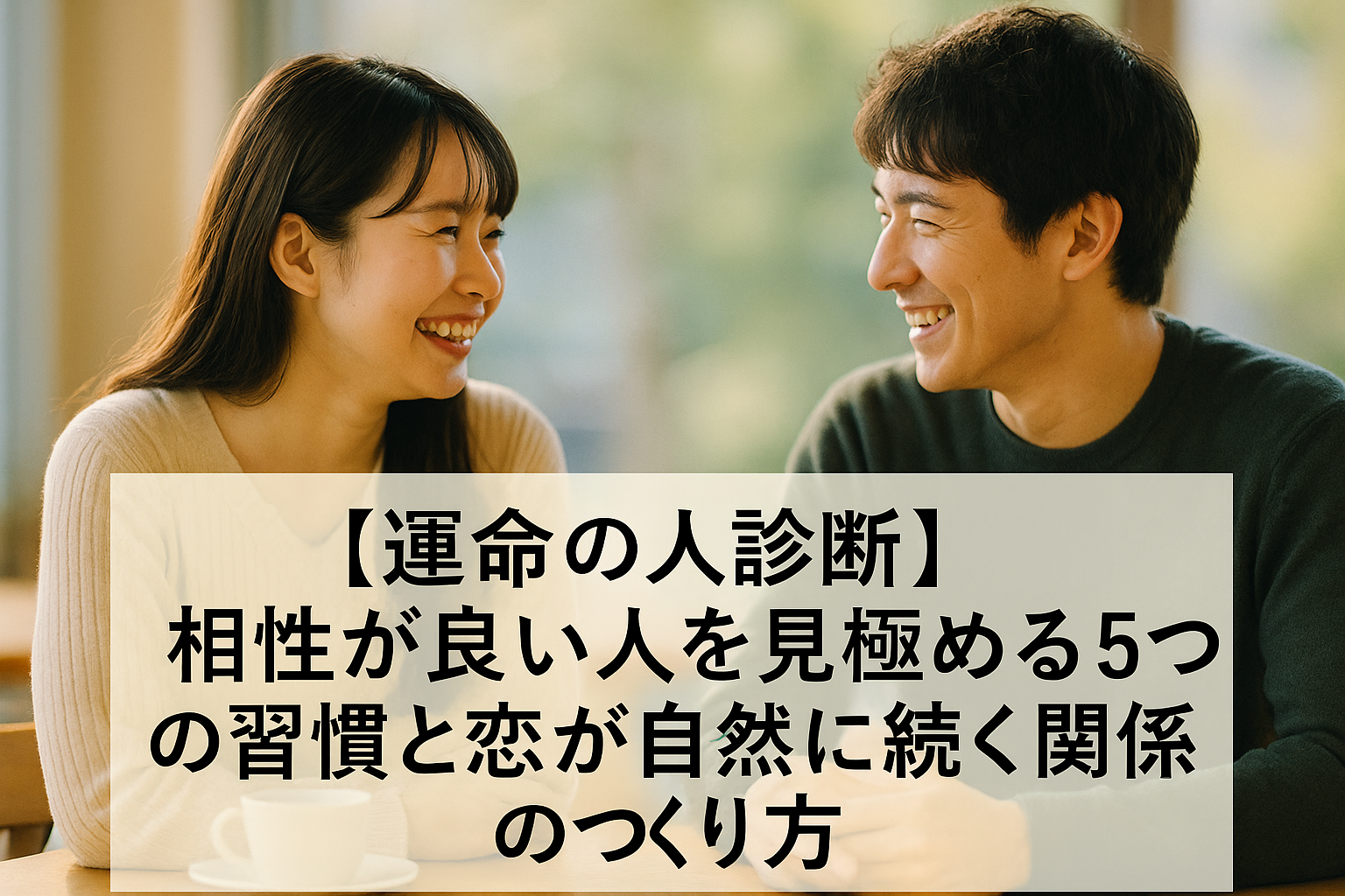【運命の人診断】相性が良い人を見極める5つの習慣と恋が自然に続く関係のつくり方