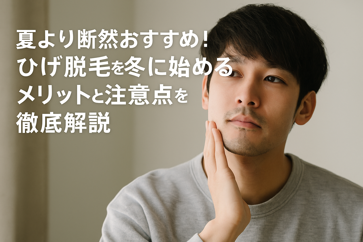 夏より断然おすすめ！ひげ脱毛を冬に始めるメリットと注意点を徹底解説